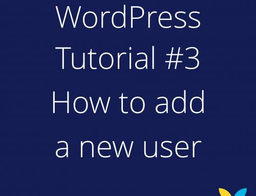 WordPress Tutorial #3 How to add a new user
